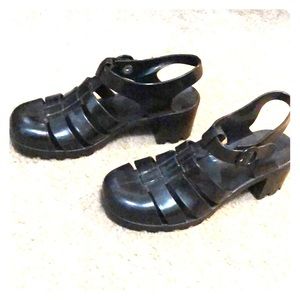 Black Jelly Sandals